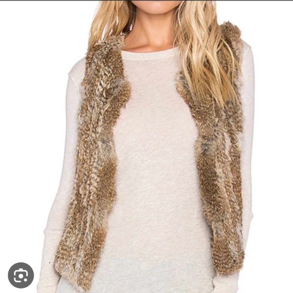 525 America classic fur vest Sz large